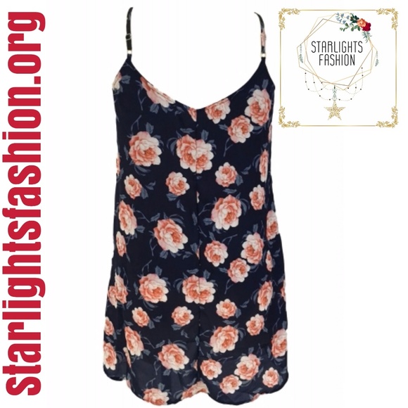 Blue Floral Print Crisscross Neckline  Dress - Picture 4 of 5